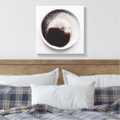 Monochrome koffiedik textuur abstracte kunst 18 canvas afdruk (Insitu (Slaapkamer))