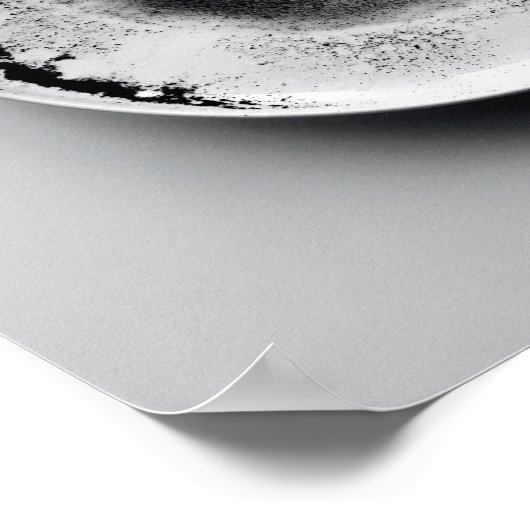 Monochrome koffiedik textuur abstracte kunst 19 poster (Hoek)