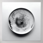 Monochrome koffiedik textuur abstracte kunst 19 poster (Voorkant)