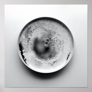 Monochrome koffiedik textuur abstracte kunst 19 poster