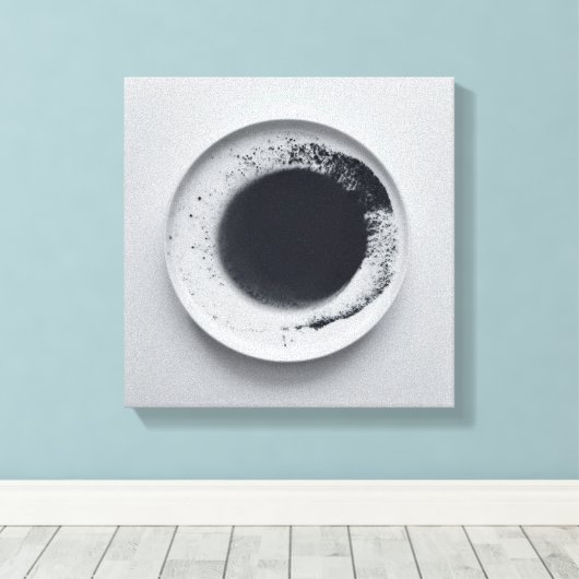 Monochrome koffiedik textuur abstracte kunst 1 canvas afdruk (Insitu (Houten vloer))