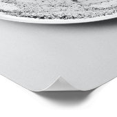 Monochrome koffiedik textuur abstracte kunst 20 poster (Hoek)