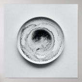 Monochrome koffiedik textuur abstracte kunst 20 poster (Voorkant)