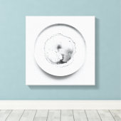 Monochrome koffiedik textuur abstracte kunst 2 canvas afdruk (Insitu (Houten vloer))