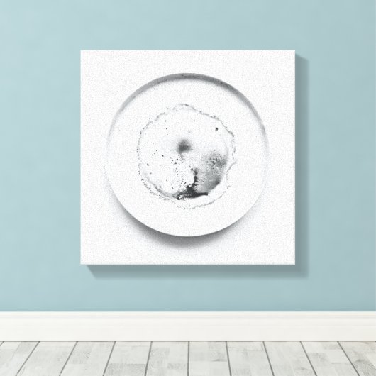 Monochrome koffiedik textuur abstracte kunst 2 canvas afdruk (Insitu (Houten vloer))