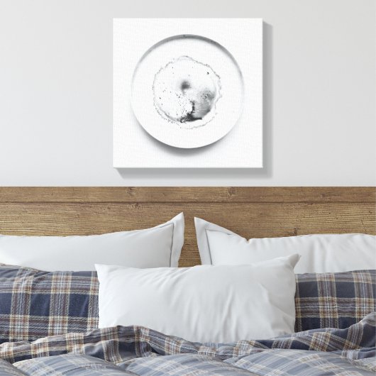 Monochrome koffiedik textuur abstracte kunst 2 canvas afdruk (Insitu (Slaapkamer))