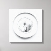 Monochrome koffiedik textuur abstracte kunst 2 canvas afdruk (Voorkant)