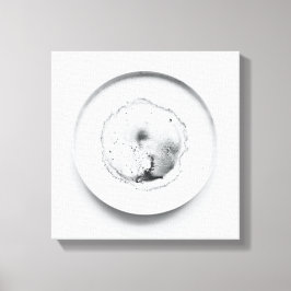 Monochrome koffiedik textuur abstracte kunst 2 canvas afdruk