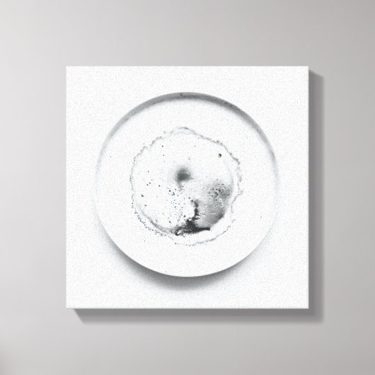 Monochrome koffiedik textuur abstracte kunst 2 canvas afdruk (Voorkant)