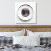 Monochrome koffiedik textuur abstracte kunst 3 canvas afdruk (Insitu (Slaapkamer))