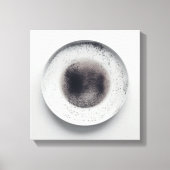 Monochrome koffiedik textuur abstracte kunst 3 canvas afdruk (Voorkant)