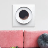 Monochrome koffiedik textuur abstracte kunst 5 canvas afdruk (Insitu (Woonkamer))