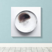 Monochrome koffiedik textuur abstracte kunst 6 canvas afdruk (Insitu (Houten vloer))