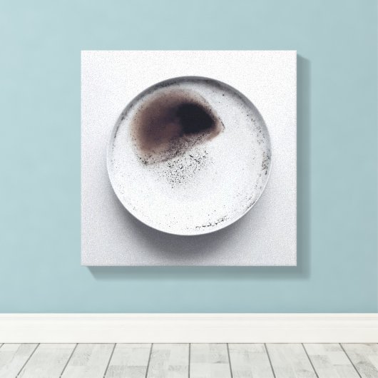 Monochrome koffiedik textuur abstracte kunst 6 canvas afdruk (Insitu (Houten vloer))