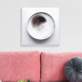 Monochrome koffiedik textuur abstracte kunst 6 canvas afdruk (Insitu (Woonkamer))