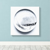 Monochrome koffiedik textuur abstracte kunst 7 canvas afdruk (Insitu (Houten vloer))