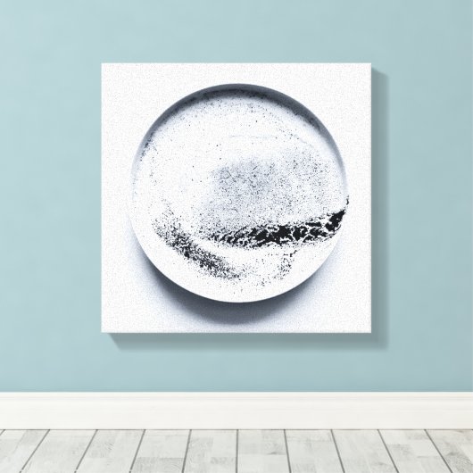 Monochrome koffiedik textuur abstracte kunst 7 canvas afdruk (Insitu (Houten vloer))