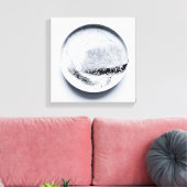 Monochrome koffiedik textuur abstracte kunst 7 canvas afdruk (Insitu (Woonkamer))