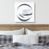 Monochrome koffiedik textuur abstracte kunst 7 canvas afdruk (Insitu (Slaapkamer))