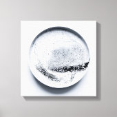 Monochrome koffiedik textuur abstracte kunst 7 canvas afdruk (Voorkant)