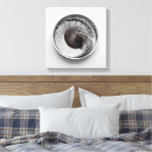 Monochrome koffiedik textuur abstracte kunst 8 canvas afdruk (Insitu (Slaapkamer))