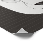 Monochrome konijn poster (Hoek)