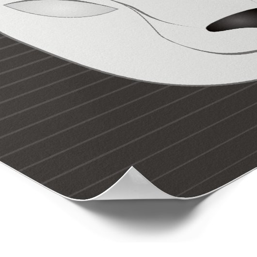 Monochrome konijn poster (Hoek)