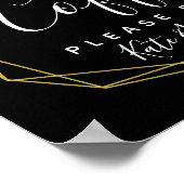 monochrome kristal geo Coffee bar station Poster (Hoek)