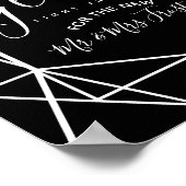 monochrome kristal geo laat liefdevolle bruiloft poster (Hoek)