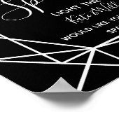 monochrome kristal geo sparkler stuurt bruiloft af poster (Hoek)