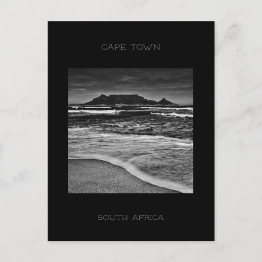 Monochrome kustzone Kaapstad Briefkaart (Voorkant)