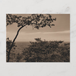 Monochrome landschapsfoto briefkaart