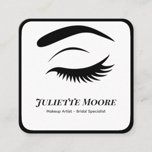 Monochrome Lash Logo make-up Visitekaartje (Voorkant)