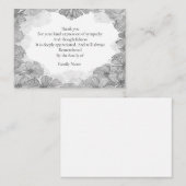 Monochrome Leaf Bedankt Notitiekaartje (Voorkant / Achterkant)