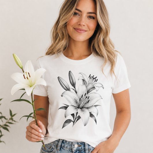 Monochrome Lelie T-shirt