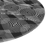 monochrome lijnen: getextureerd abstract ontwerp snijplank (Hoek)