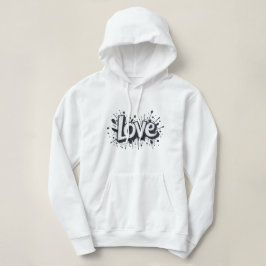 Monochrome Love-Label Hoodie