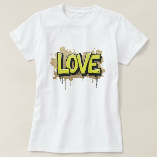 Monochrome Love-Label T-shirt (Design voorkant)