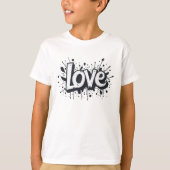 Monochrome Love-Label T-shirt (Voorkant)