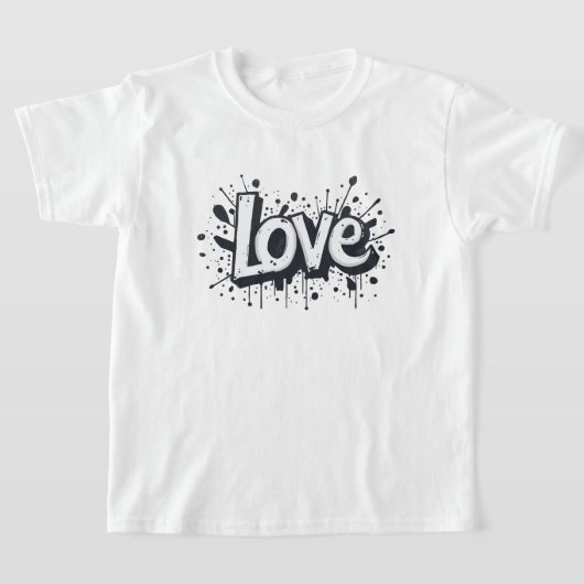Monochrome Love-Label T-shirt (Laagn)