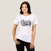 Monochrome Love-Label Tri-Blend Shirt (Voorkant volledig)
