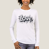 Monochrome Love-Label Tri-Blend Shirt (Voorkant volledig)