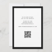 Monochrome Luxe | Zwart-wit Foto QR Code Save The Date (Achterkant)