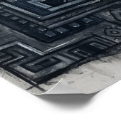 Monochrome Maan Vrouw Poster (Hoek)
