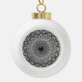 monochrome madala kunst op kerst ornament (Voorkant)