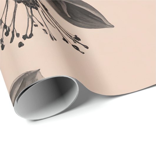  Monochrome Magnolia Gift Wrap Cadeaupapier (Rol Hoek)