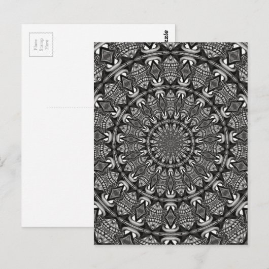 Monochrome Mandala Briefkaart (Voorkant / Achterkant)
