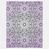 Monochrome mandala fleece deken (Voorkant)