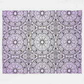 Monochrome mandala fleece deken (Voorkant (Horizontaal))