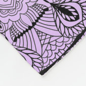 Monochrome mandala fleece deken (Hoek)